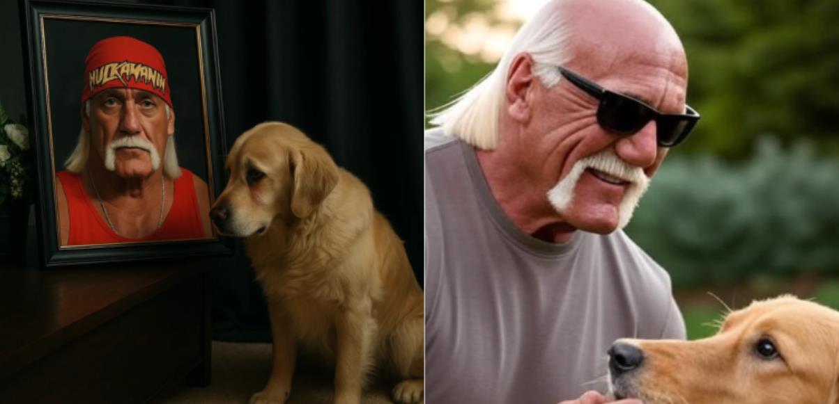 More Than a Goodbye: Hulk Hogan Passes Away at 71, but It's His Beloved Dog Sitting Silently by His Portrait That Breaks Hearts